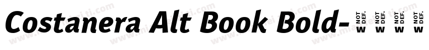 Costanera Alt Book Bold字体转换
